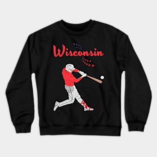 Wisconsin USA Baseball | America's Sports Cities Crewneck Sweatshirt